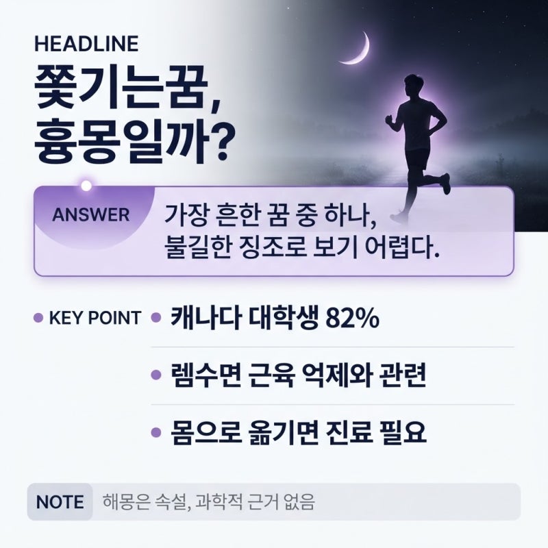 쫓기는꿈 해몽과 자주 꾸는 이유 총정리