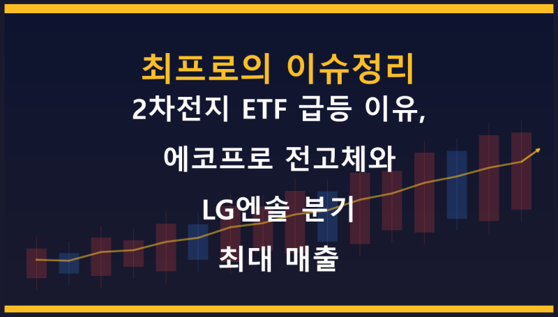 2차전지 ETF 급등 이유, 에코프로 전고체와 LG엔솔 분기 최대 매출