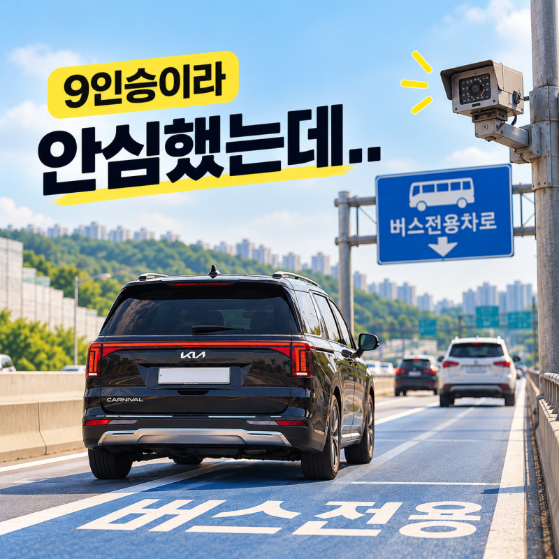 "카니발인데 왜 잡아요?" 카니발 버스전용차로, 9인승도 단속되는 '이 조건'