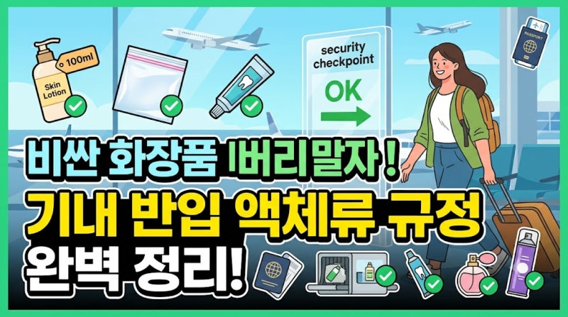 기내 반입 액체류 규정 헷갈리기 쉬운 화장품 통과 기준 총정리