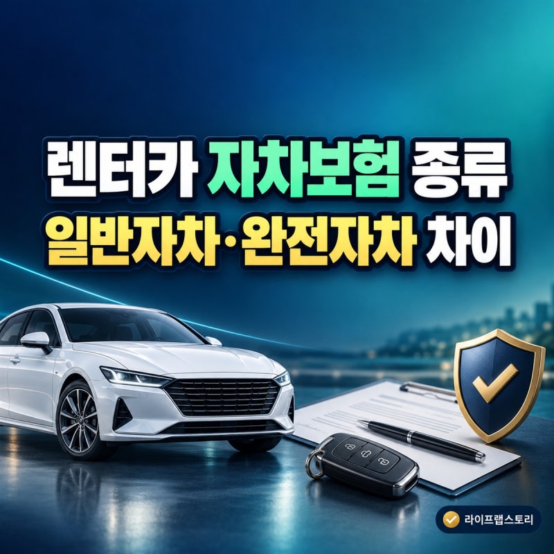 렌터카 자차보험 종류 총정리｜일반자차·완전자차 차이, 면책금과 휴차료까지
