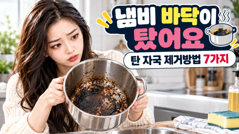 냄비 바닥이 탔어요｜탄 자국 제거방법 7가지