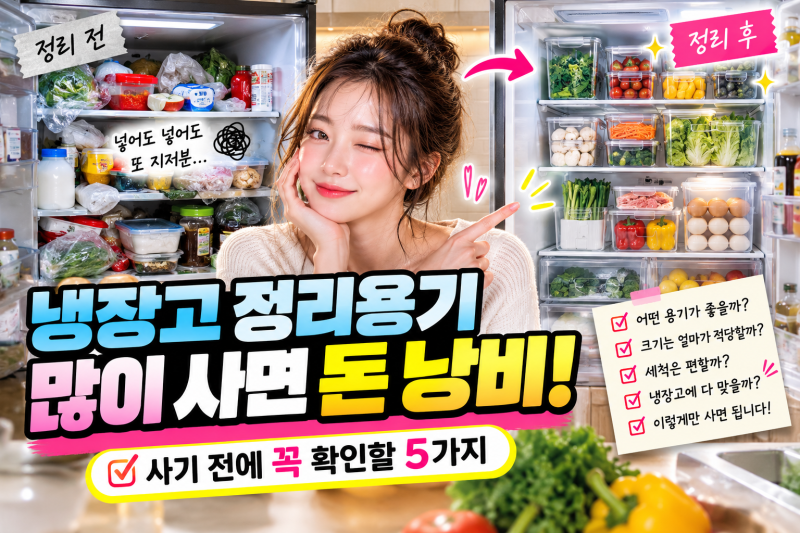 냉장고 정리용기, 많이 사면 오히려 후회합니다