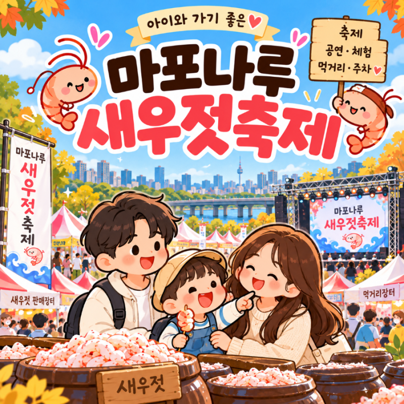 ❗엄마들 저장각 2026 마포나루 새우젓축제 아이와｜새우잡기·19m 김밥말기·불꽃놀이·주차 ....