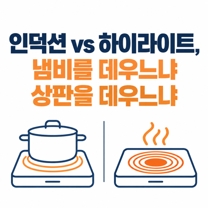 인덕션 하이라이트 차이, 냄비·효율·빈 화구 안전까지