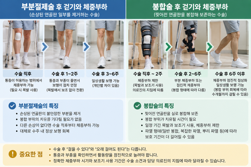반월상연골판 수술 후 걷기·운전·출근은 언제 가능할까요?｜수원 정형외과