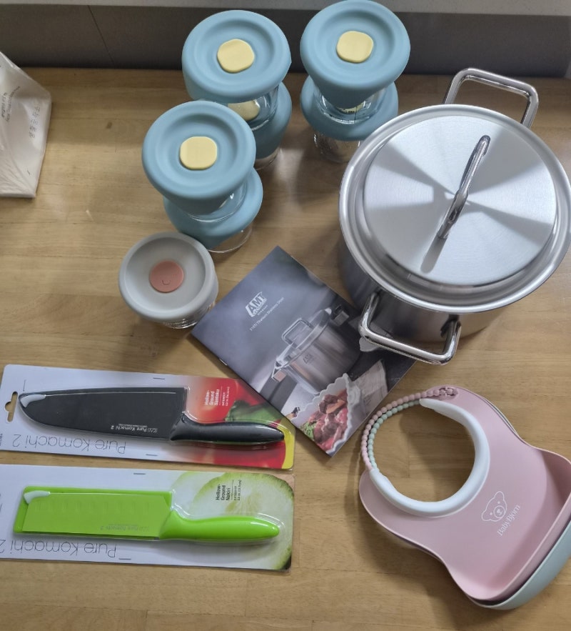 [쌍둥이육아용품] 6개월 초기이유식 시작 준비물 구매목록!!(냄비,도마,칼 등등..)
