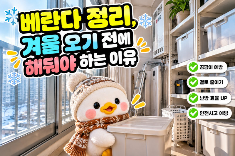 베란다 정리, 겨울 오기 전에 해둬야 하는 이유