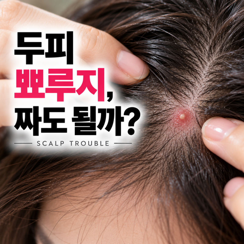 두피에 뾰루지가 났을 때, 짜도 될까? 빨리 가라앉히려면
