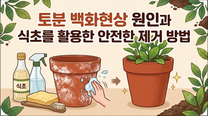 토분 백화현상 원인과 식초를 활용한 안전한 제거 방법