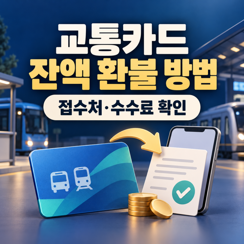 교통카드 잔액 환불 방법｜모바일·환불계좌 확인 방법