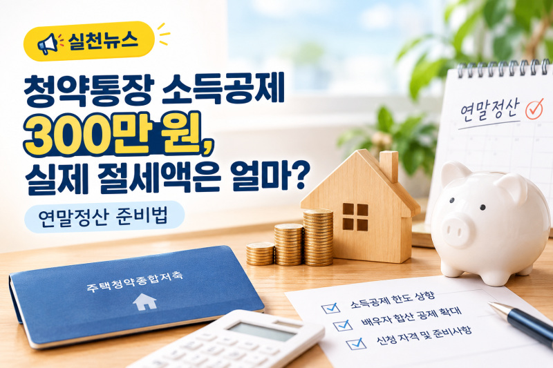 청약통장 소득공제 300만 원, 실제 절세액은 얼마? 연말정산 준비법