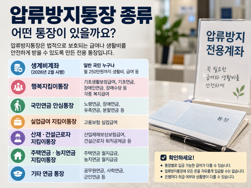 은행원이 알려주는 압류방지통장 총정리 — 2026년부터 누구나 만들 수 있다고요?