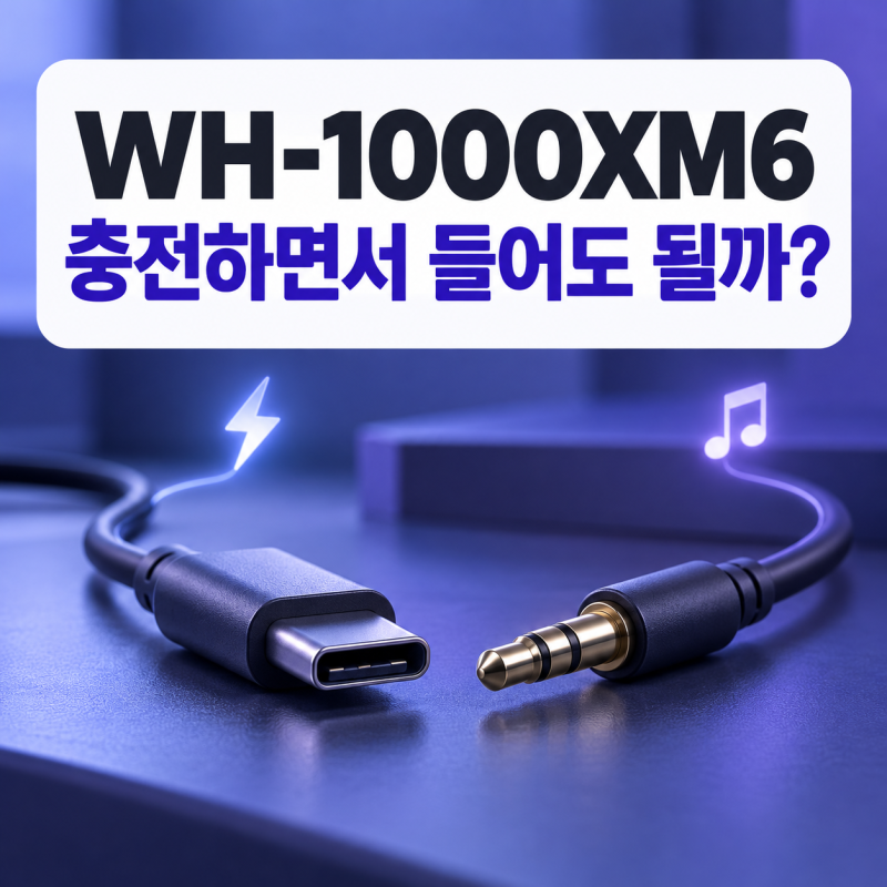 소니 WH-1000XM6, 충전하면서 들어도 될까? USB-C와 유선 연결의 차이