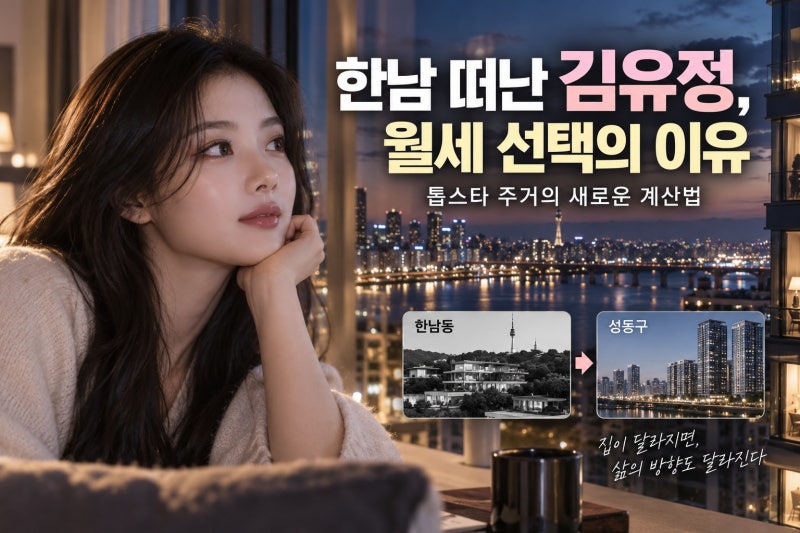 김유정, 한남동 떠나 성동구 월세 선택한 이유…톱스타 주거의 새로운 계산법