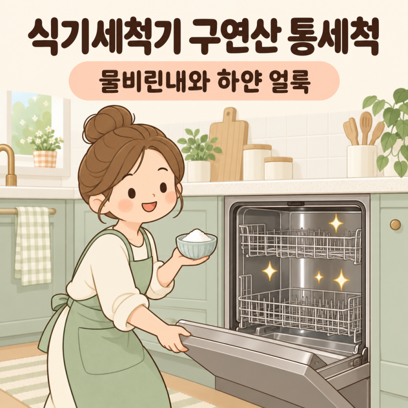 식기세척기 구연산 통세척 방법: 물비린내와 하얀 얼룩 줄이는 가이드