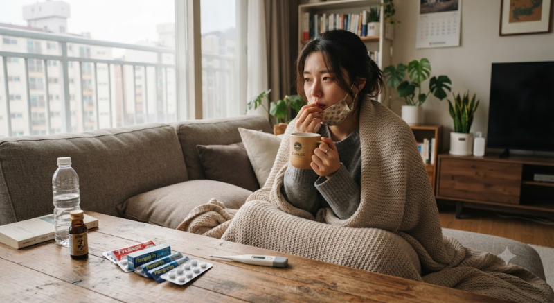 콜록콜록 목만 아픈가요, 온몸이 쑤시나요? 감기와 독감 가르는 결정적 차이