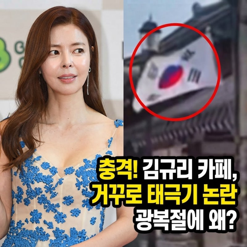 배우 김규리 영암 카페 '뒤집힌 태극기' 논란 총정리 (+ 최시원·김희철 사례 비교)