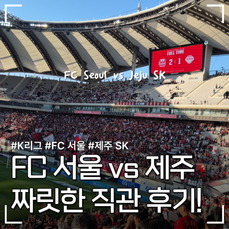 [K리그] FC 서울 vs 제주 서울월드컵경기장 직관 후기, 상승세의 제주 꺾고 10년 만의 우승에 더....