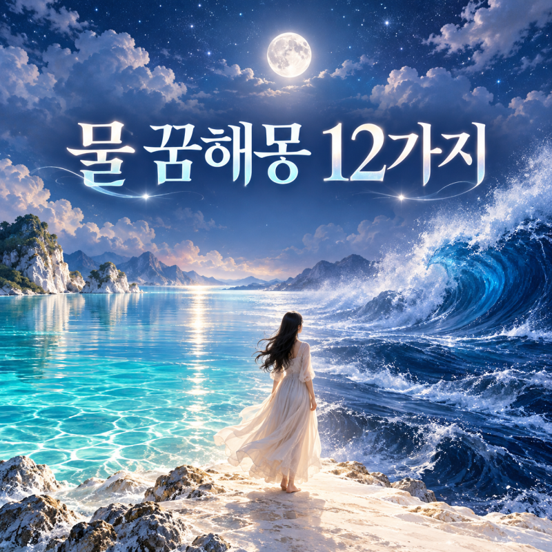 물 꿈해몽 12가지, 맑은 물·흙탕물·홍수·빠지는 꿈 의미