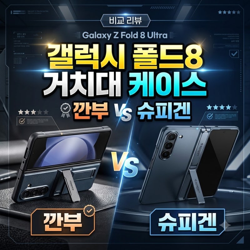 갤럭시 Z 폴드8 울트라 케이스, 깐부케이스와 슈피겐 사이에서 고민하는 사람들이 꼭 봐야 할....