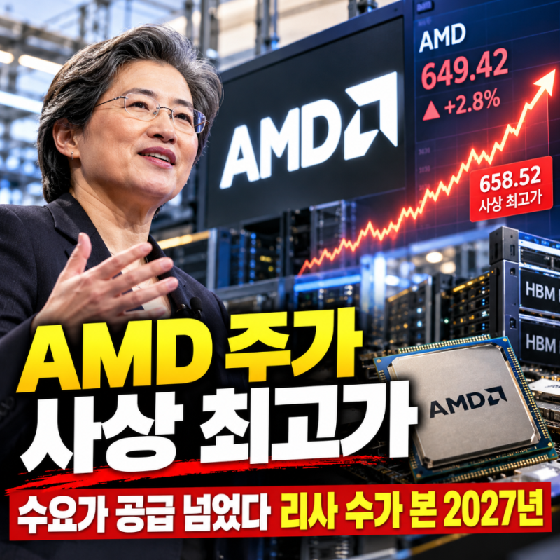 AMD 주가 사상 최고가, 수요가 공급 넘었다 리사 수