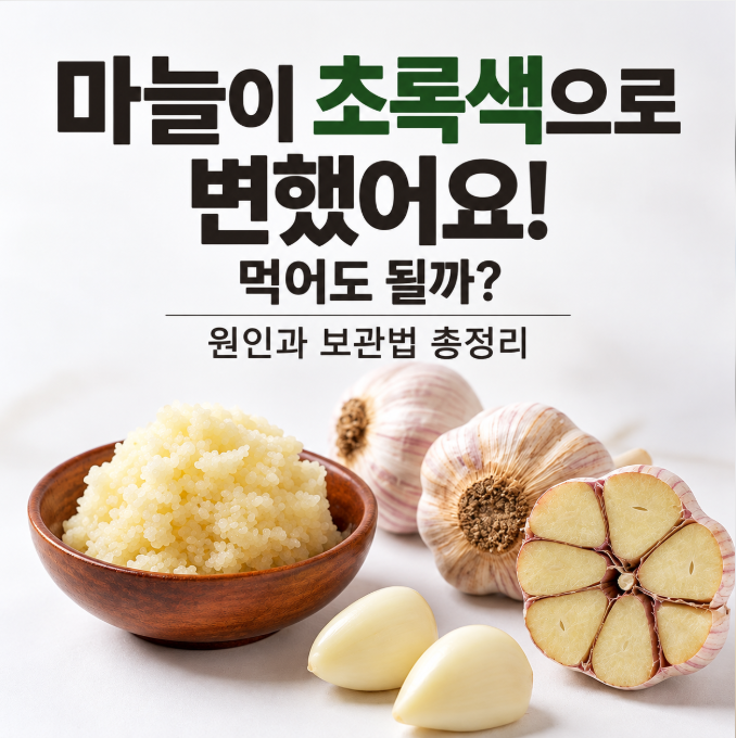 마늘이 초록색으로 변했어요! 먹어도 될까? 원인과 보관법 총정리