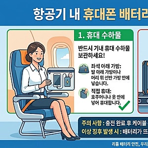 잊을만하면 터진다 - 청주공항 제주항공 여객기서 승객 휴대전화 화재