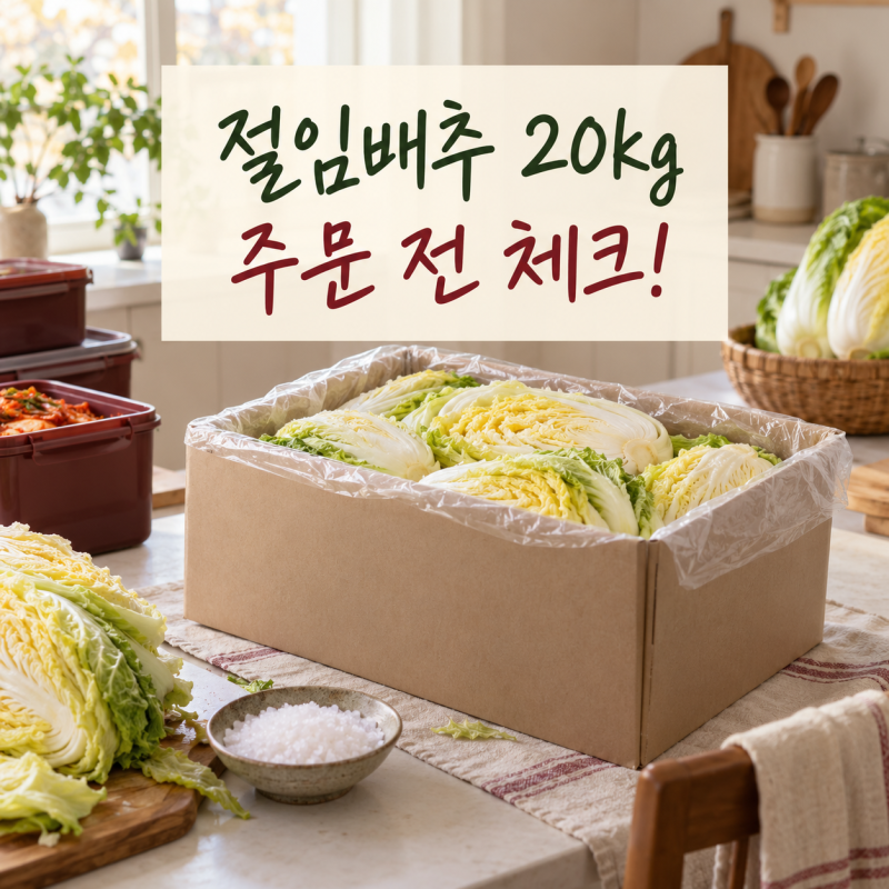 절임배추 20kg 주문 전, 포기 수보다 먼저 볼 것