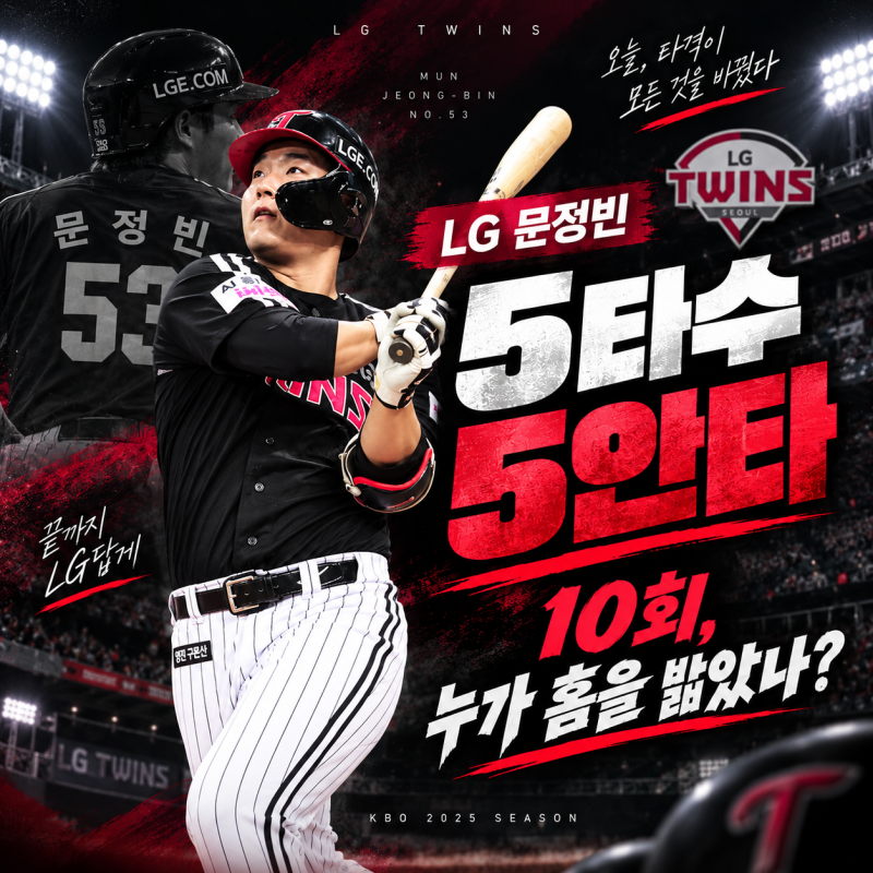 “5안타인데 결승타는 따로” LG 문정빈, 마지막 안타는 어떻게 결승점이 됐나