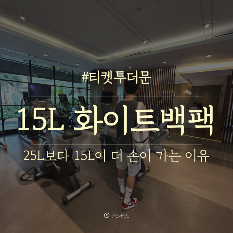 티켓투더문 화이트 백팩 미니 15L 사용 후기 | 백팩 미니와 백팩 플러스 차이점 비교 (15L vs 25L)