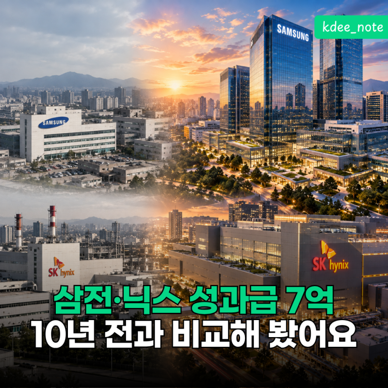 "삼성전자·SK하이닉스 성과급만 7억원이라고?" 10년 전 성과급과 비교하면 얼마나 차이날까?
