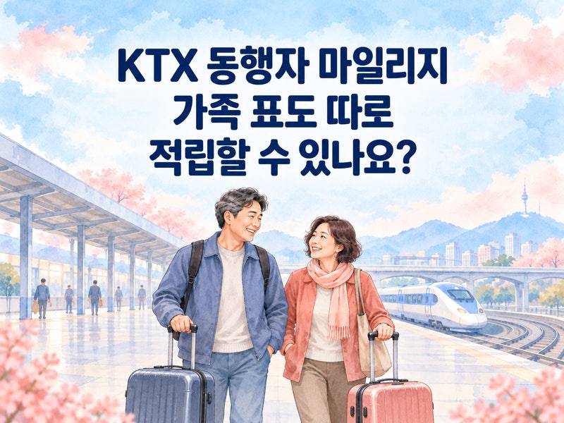 KTX 동행자 마일리지｜가족 표도 따로 적립할 수 있나요?