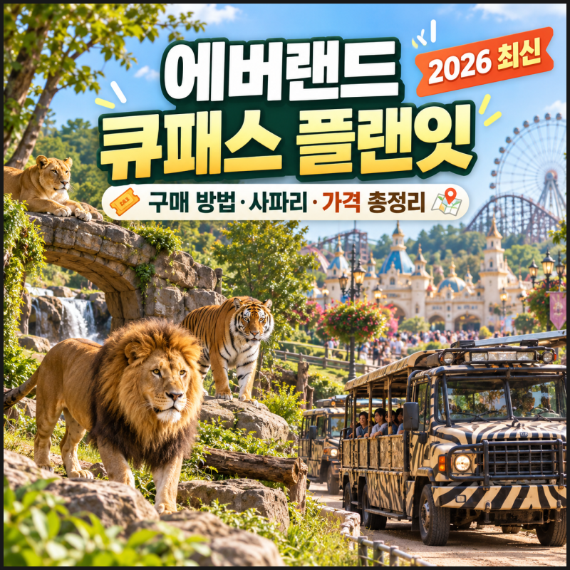 에버랜드 큐패스 플랜잇 구매 방법 총정리, 사파리 예약부터 가격까지