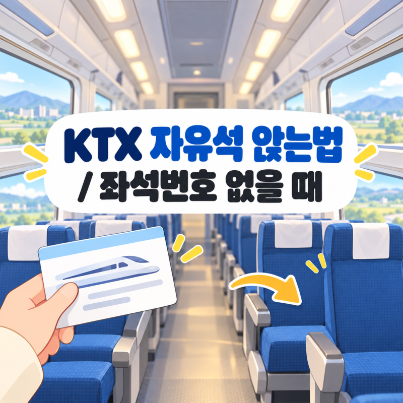 KTX 자유석 앉는법, 좌석번호 없이 자리 찾는 순서
