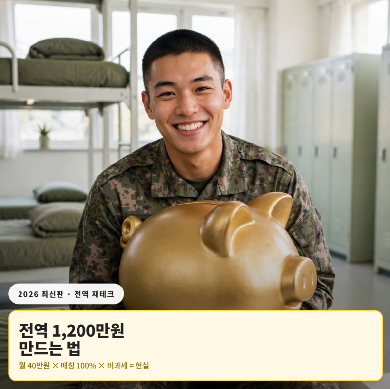2026 장병내일준비적금 만기 1,200만원 받는 현실적인 방법 (금리, 매칭지원금 100% 총정리)