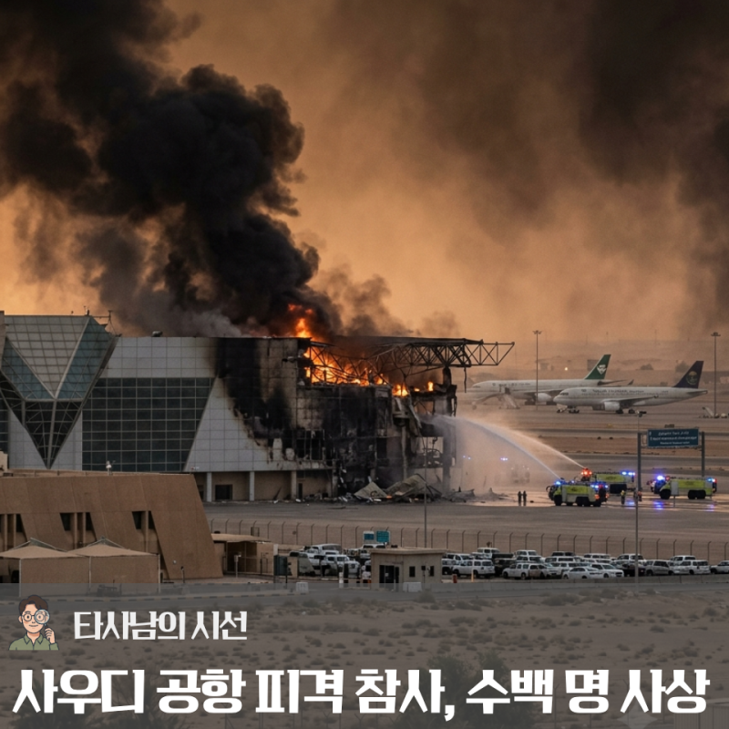 사우디 킹칼리드 국제공항 피격 참사, 300명 넘는 사상자 발생과 중동 정세 요동