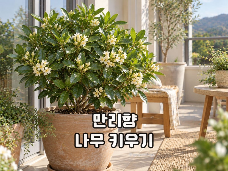 만리향 나무 키우기 꽃 개화시기와 분갈이 가지치기