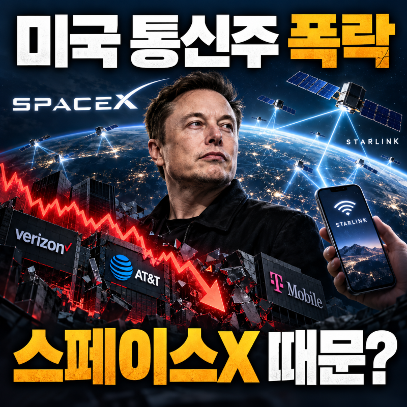 스페이스X 스타링크 진출에 미국 통신주 폭락, 통신탑 기업은 왜 급등했나?