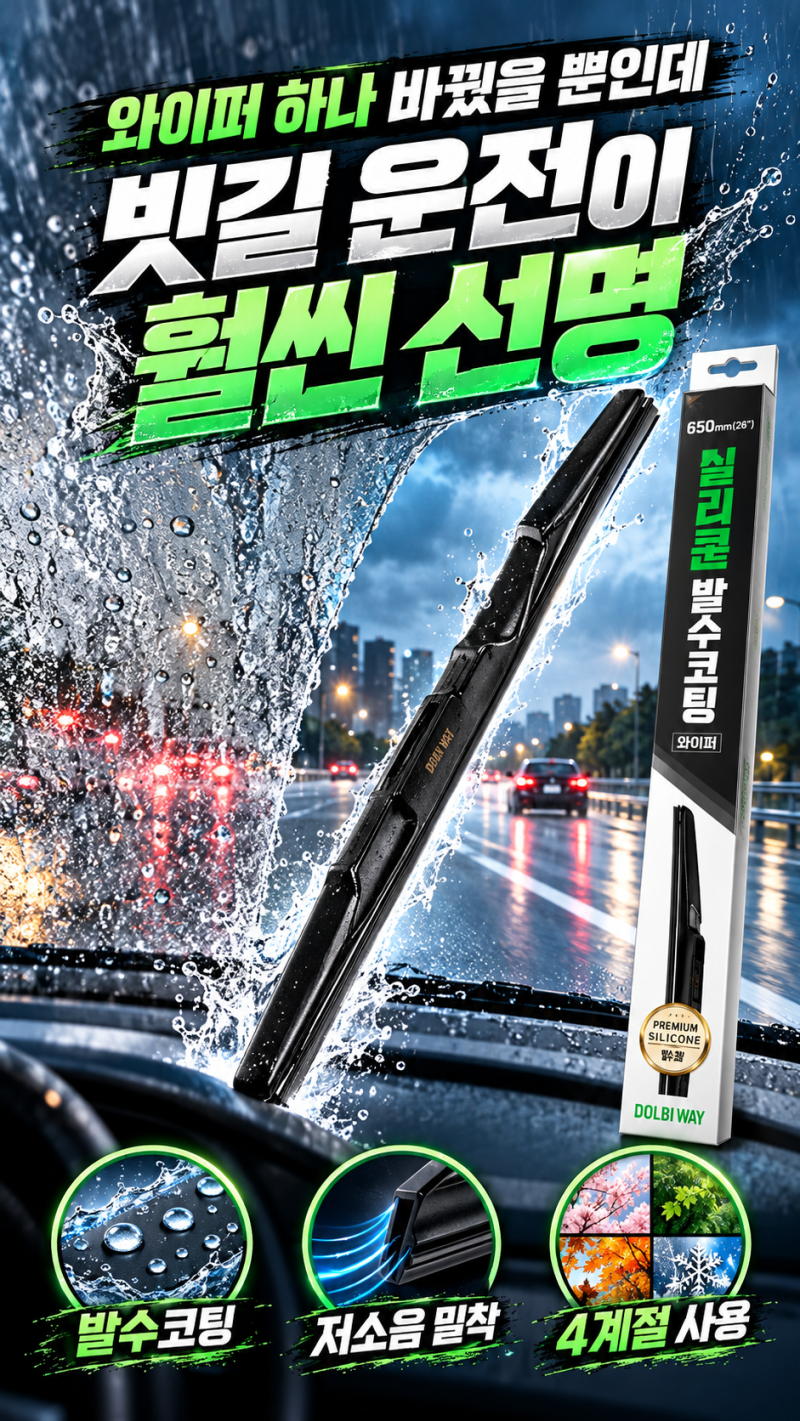 돌비웨이 와이퍼 발수코팅 KW01, 겨울 앞두고 다시 발라본 후기