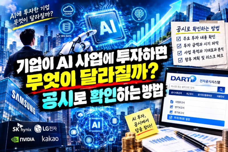기업이 AI 사업에 투자하면 무엇이 달라질까｜공시로 확인하는 방법
