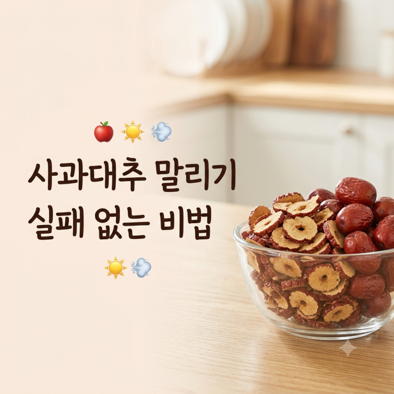 사과대추 말리기 방법, 건조기·햇볕 건조법과 보관 요령 정리