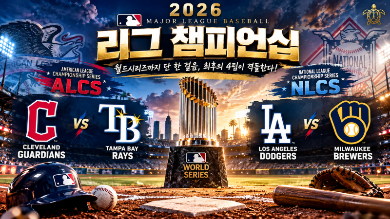 2026 메이저리그 리그 챔피언십｜월드시리즈까지 단 한 걸음, 최후의 4팀이 격돌한다