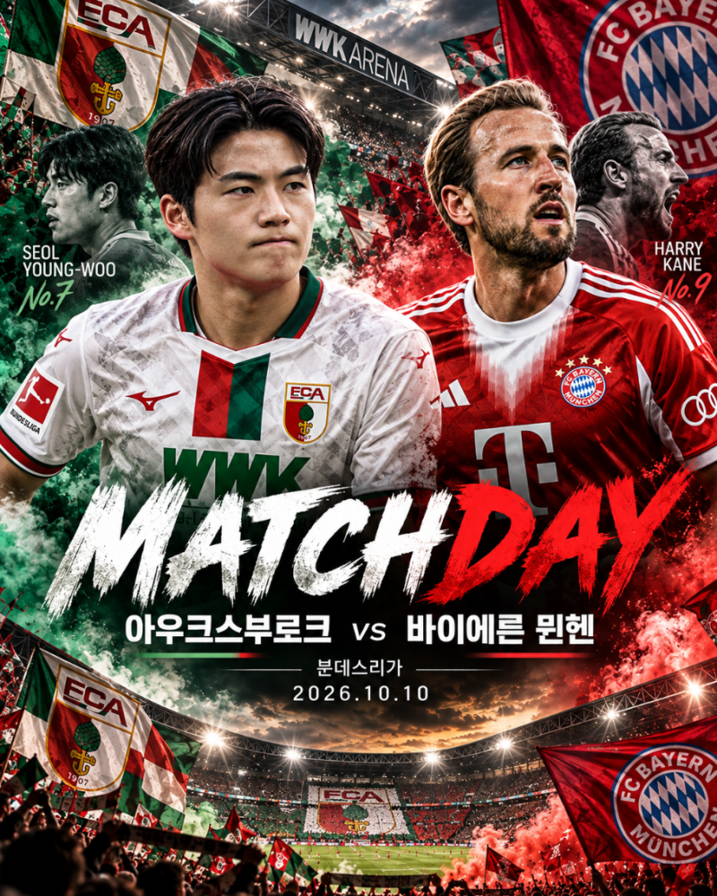 바이에른 뮌헨 2-2 아우크스부르크, 설영우 첫 선발·김민재 코리안 더비 무산·노이어 8초 실....