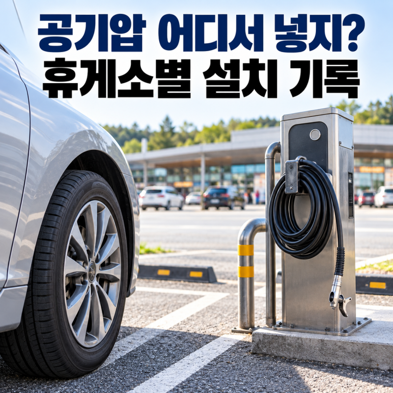 타이어 공기압 넣는 곳, 고속도로 휴게소별 공기압 점검기 설치 목록