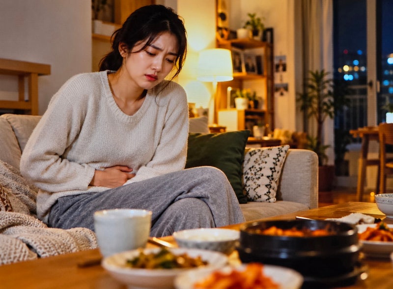 배에 가스 차는 이유, 식후 더부룩함이 시작되는 곳