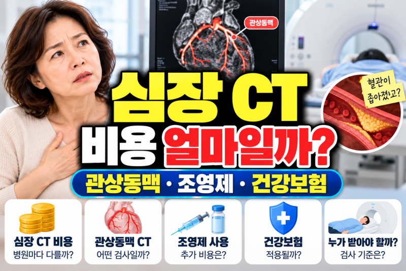 50대 심장 CT 비용 얼마일까?