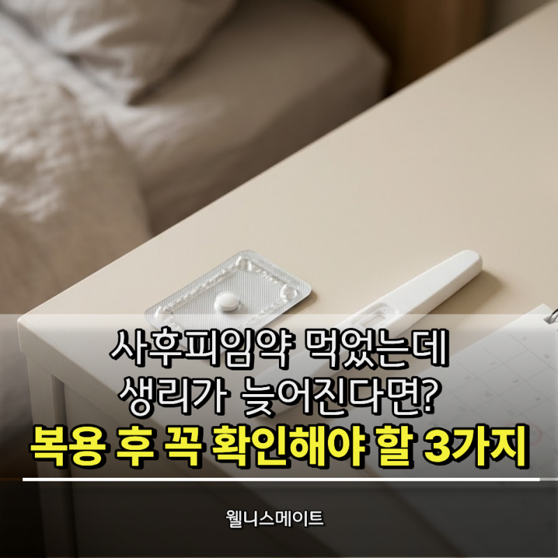 사후피임약 먹었는데 생리가 늦어진다면 복용 후 꼭 확인해야 할 3가지