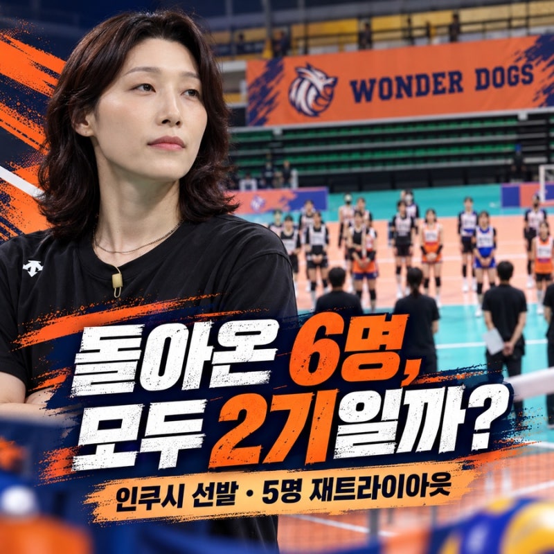 《신인감독 김연경2》 원더독스 2기 멤버는? 인쿠시 선발, 1기 5명은 재도전