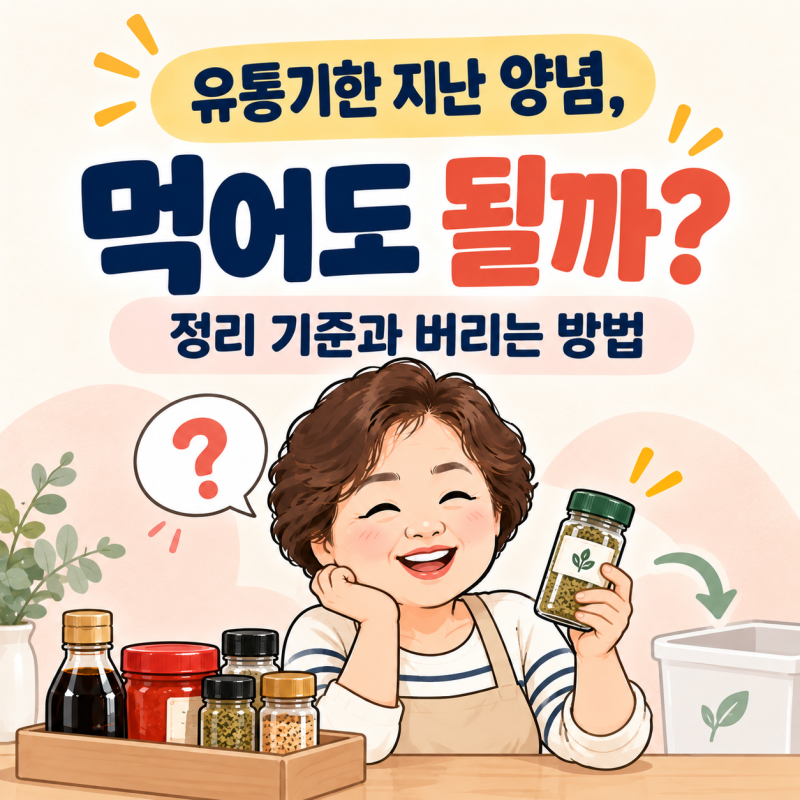유통기한 지난 양념, 먹어도 될까?｜주방 양념류 정리 기준과 버리는 방법